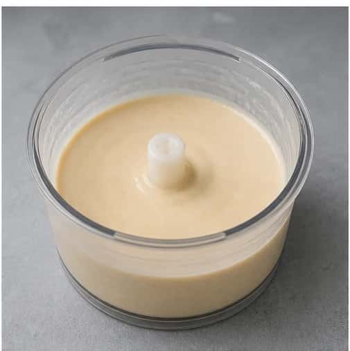 Step 2: Blend the very soft cooked brown rice, goat milk, and pumpkin for 60 to 90 seconds, until the mixture is creamy and no firm rice grains remain.
