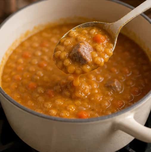 Step 4: Stir in the plain pumpkin puree for the final 2 minutes. Add only a teaspoon of water if needed to keep the mixture spoonable; do not add broth or seasoning.