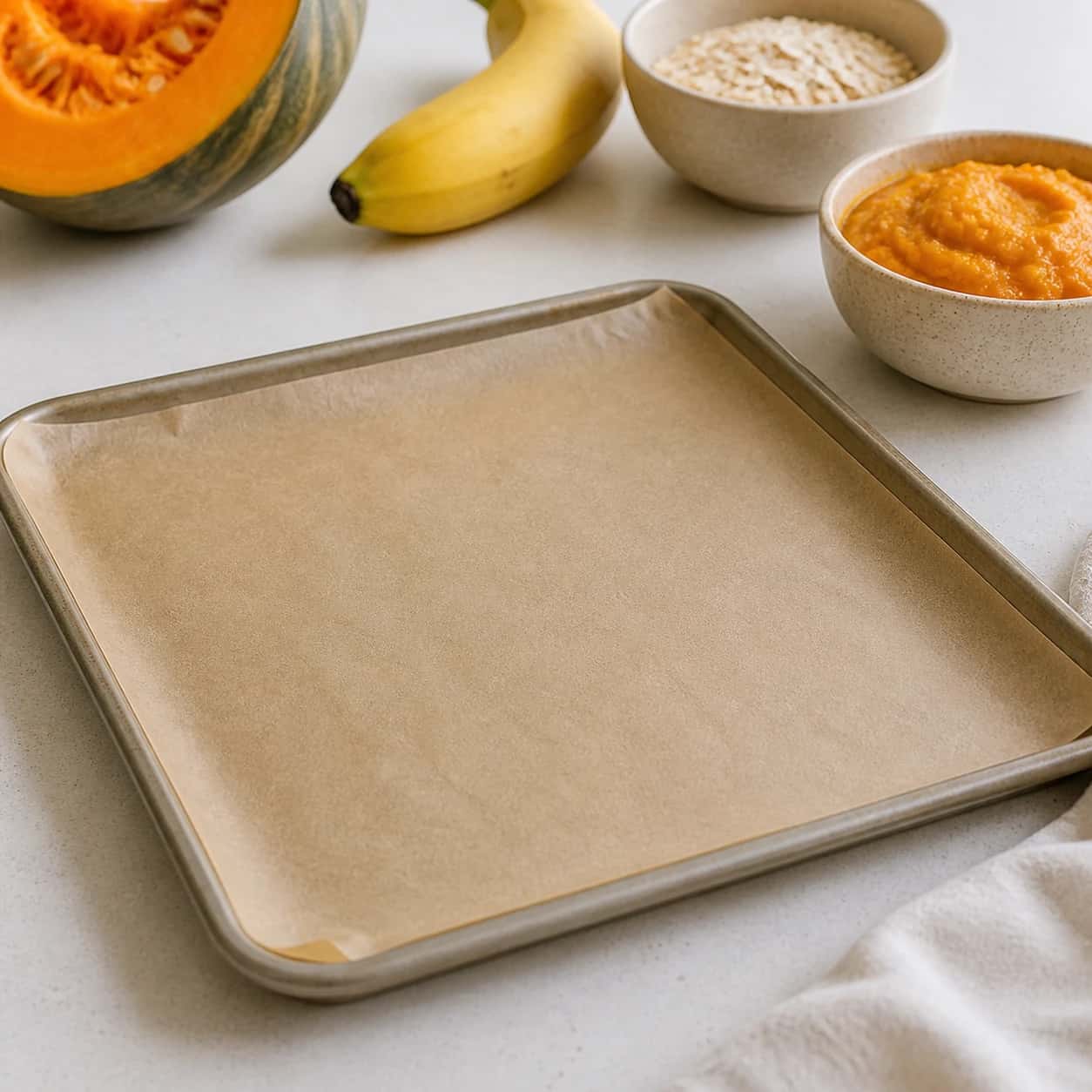 Step 1: Heat the oven to 350°F and line a baking sheet.